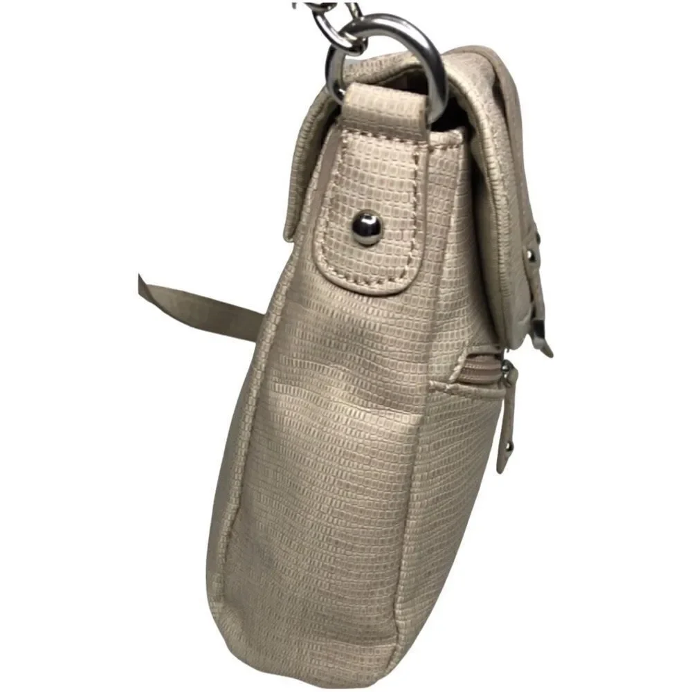 Chico’s Beige Textured Crossbody Shoulder Bag